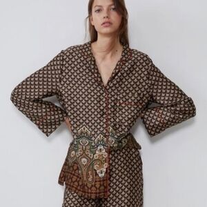 NWOT ZARA PRINTED SHIRT
